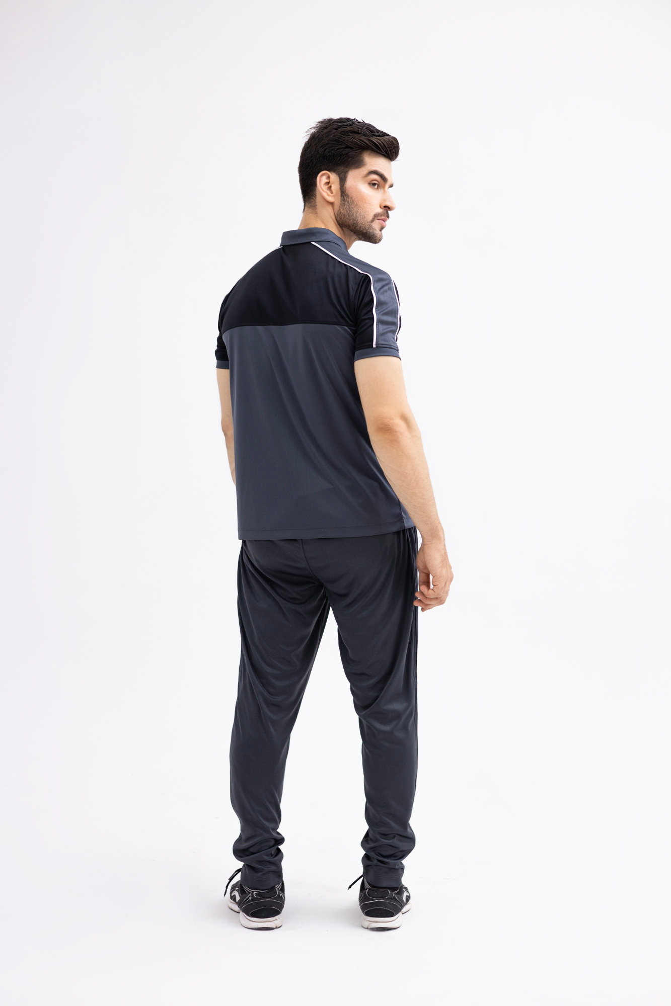 Men's Black & Grey Tracksuit – OUTPOLE Edition