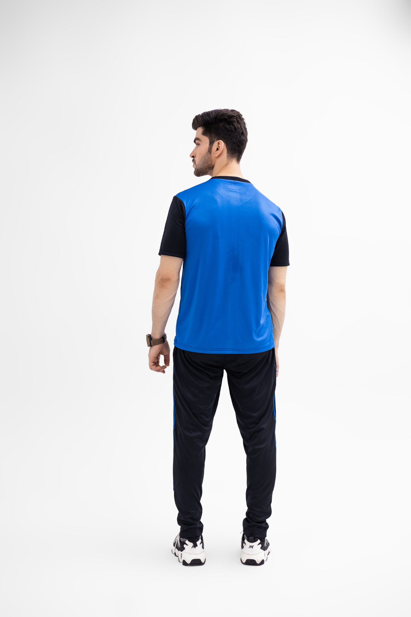 Men's Dri-Fit Sportswear Set – Black & Blue | OUTPOLE