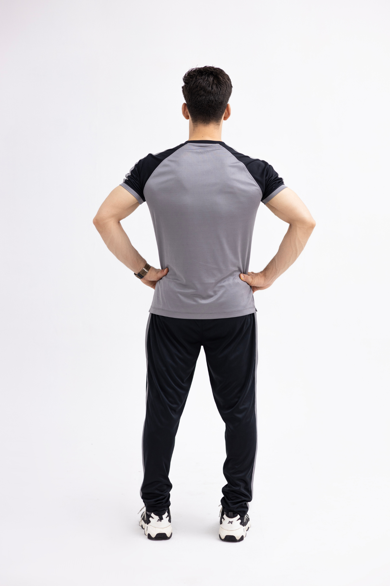 OUTPOLE Men's Premium Dri-Fit Activewear – Grey & Black