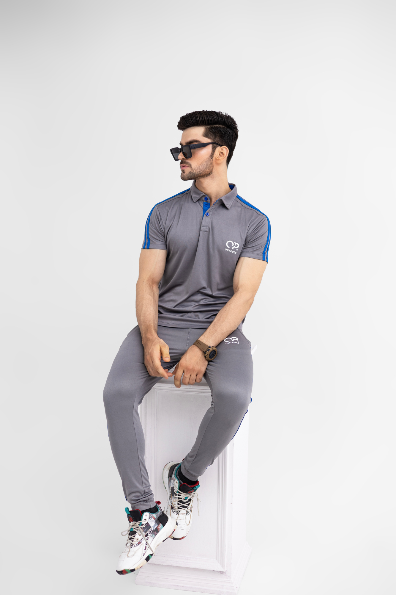 Men's Grey Dri-Fit Activewear Set – Premium Imported Fabric