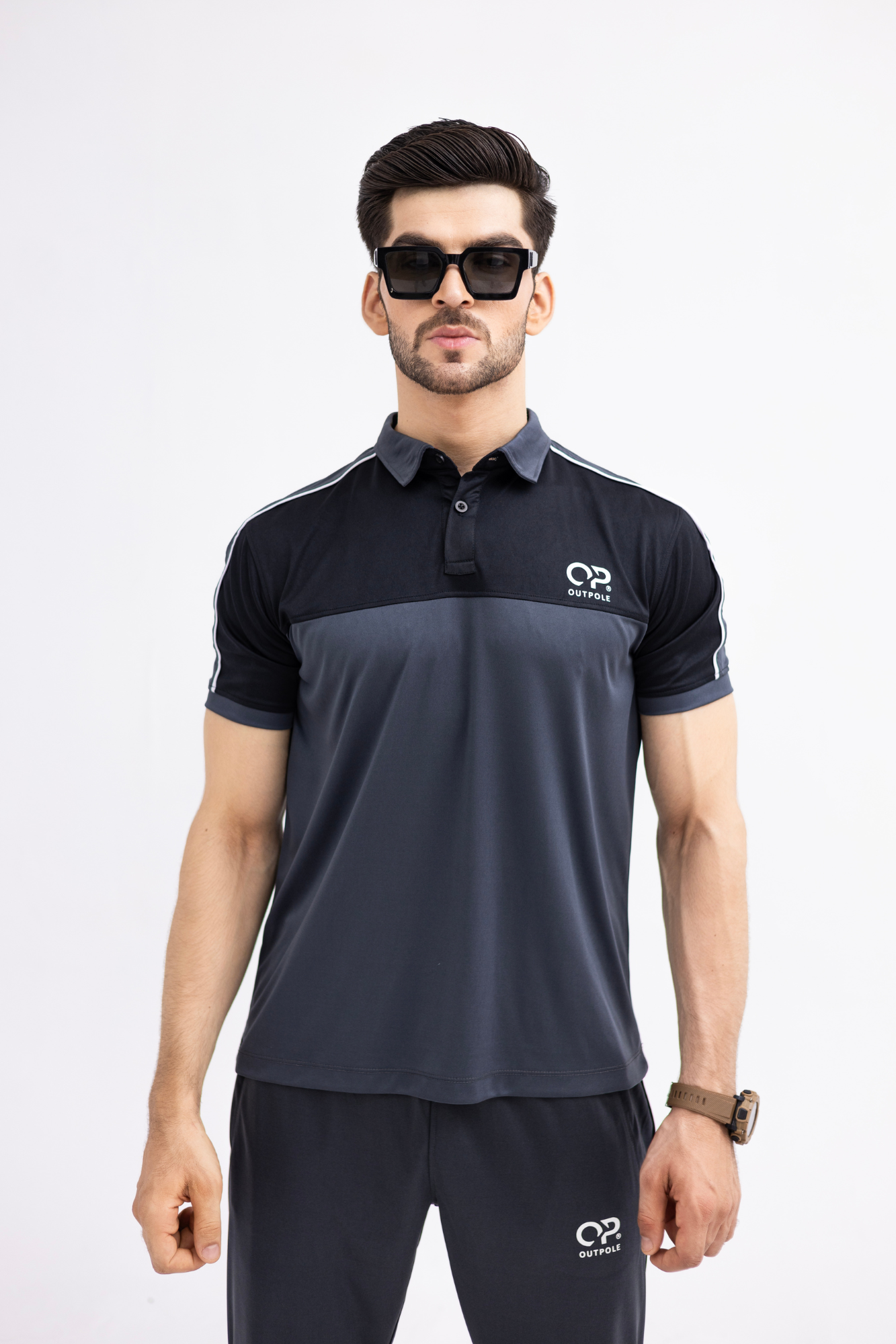 Men's Black & Grey Tracksuit – OUTPOLE Edition