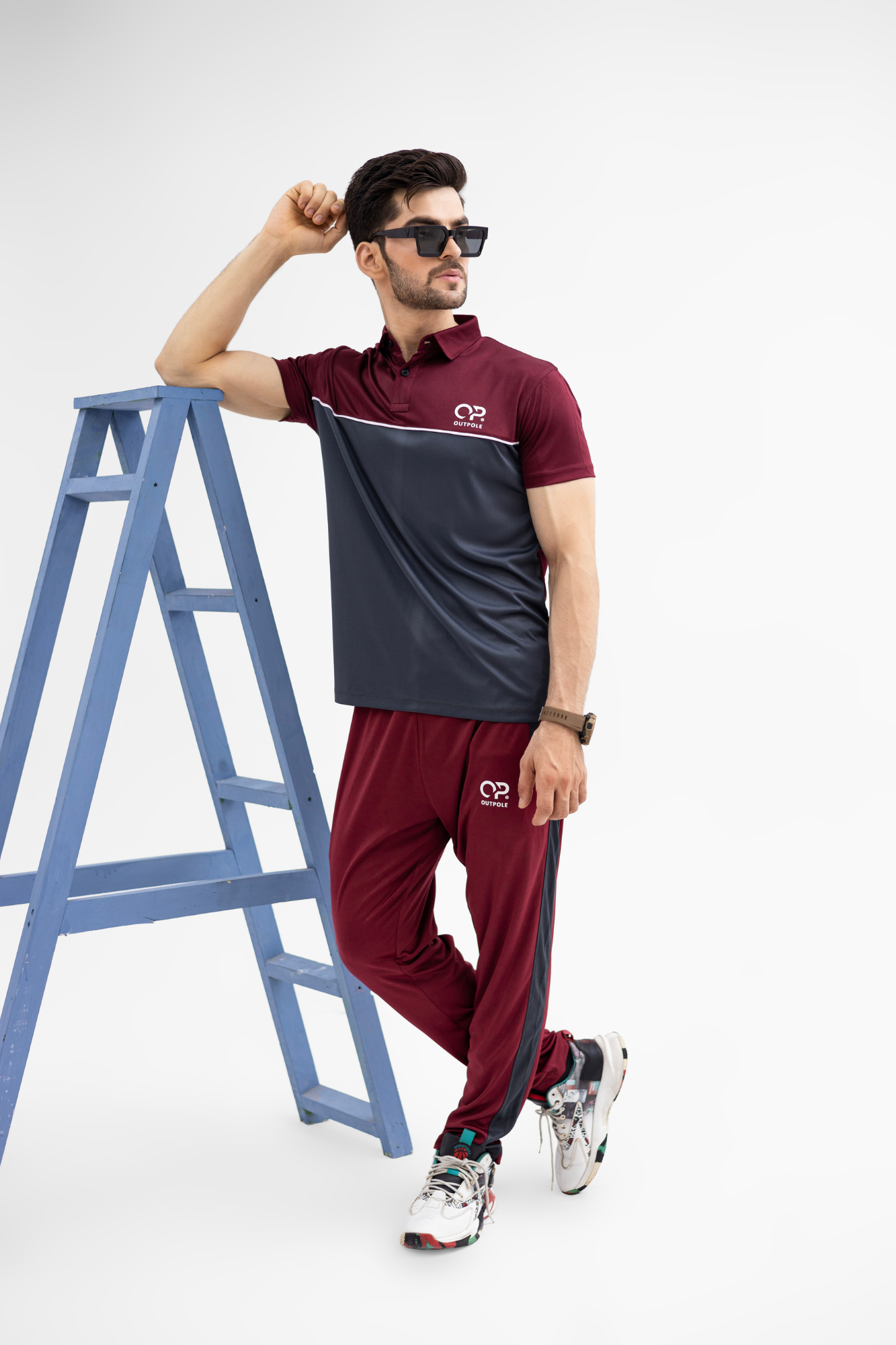 Men's Maroon & Navy Dri-Fit Activewear Set – OUTPOLE Premium Collection