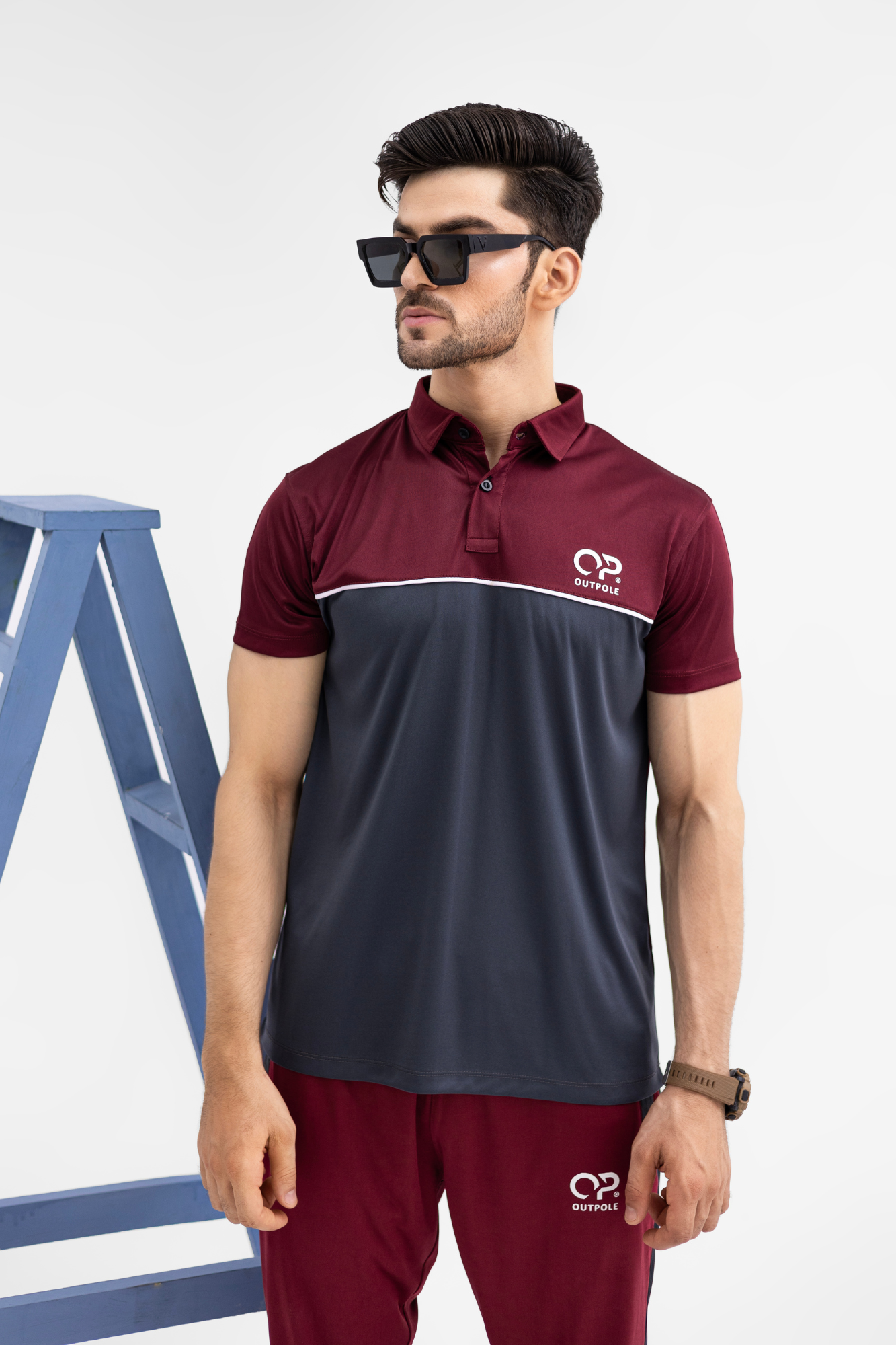 Men's Maroon & Navy Dri-Fit Activewear Set – OUTPOLE Premium Collection