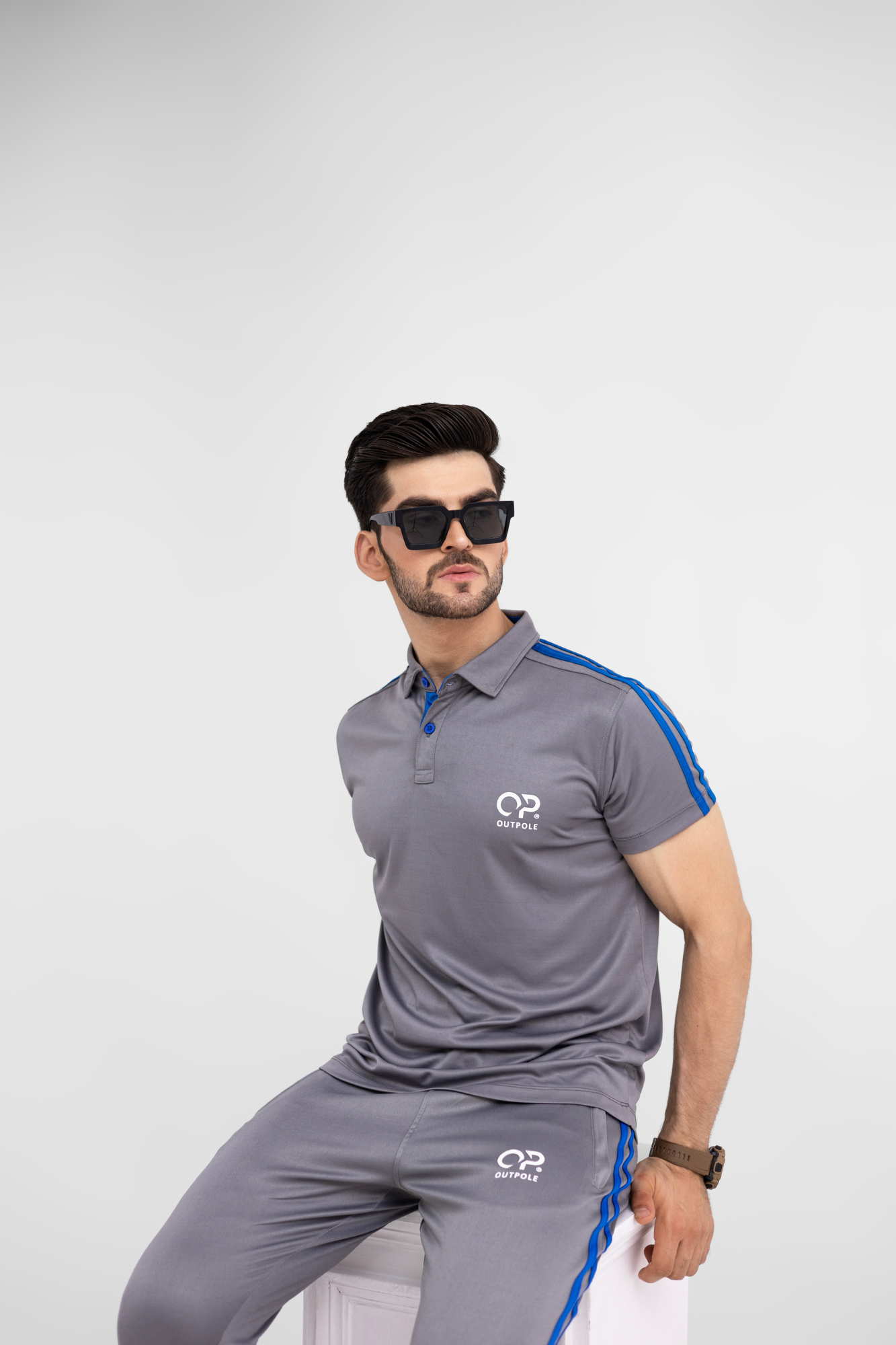 Men's Grey Dri-Fit Activewear Set – Premium Imported Fabric