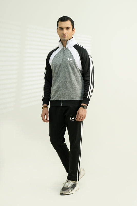 Black & Grey Track Suit – Premium Winter Sportswear