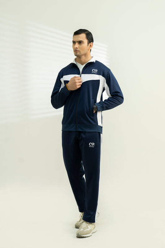 Blue with White Stripes Track Suit – Premium Winter Activewear
