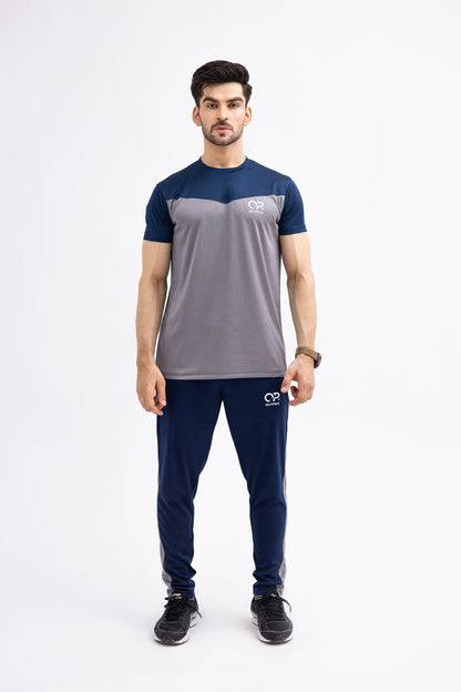 Men's Dual-Tone Activewear Set – Navy & Grey | OUTPOLE