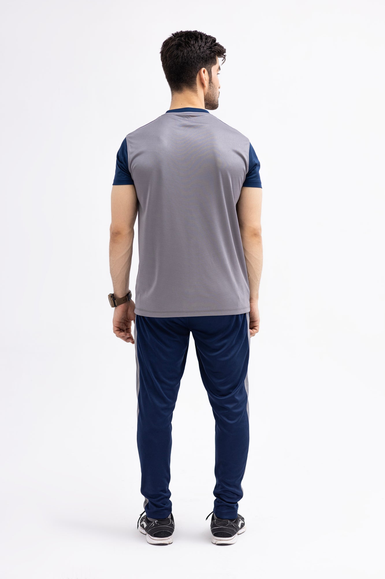 Men's Dual-Tone Activewear Set – Navy & Grey | OUTPOLE