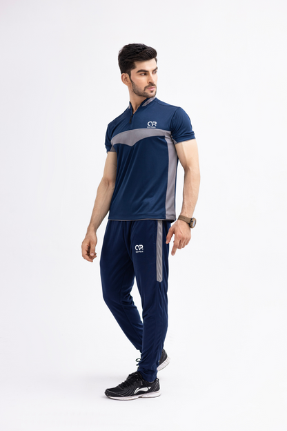 Men's Navy Dri-Fit Zipper Tracksuit – OUTPOLE Performance Series