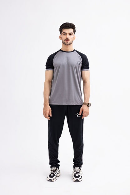 OUTPOLE Men's Premium Dri-Fit Activewear – Grey & Black