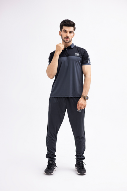 Men's Black & Grey Tracksuit – OUTPOLE Edition