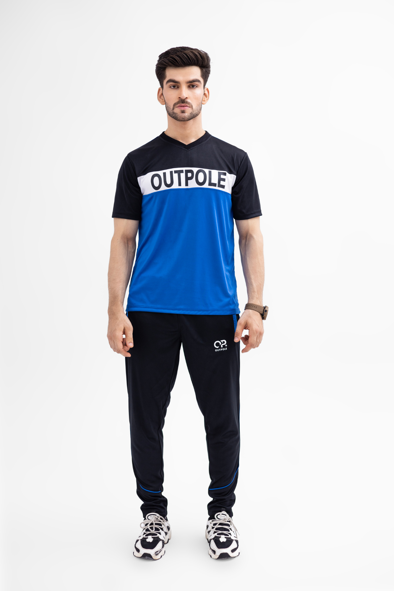 Men's Dri-Fit Sportswear Set – Black & Blue | OUTPOLE