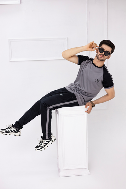 OUTPOLE Men's Premium Dri-Fit Activewear – Grey & Black