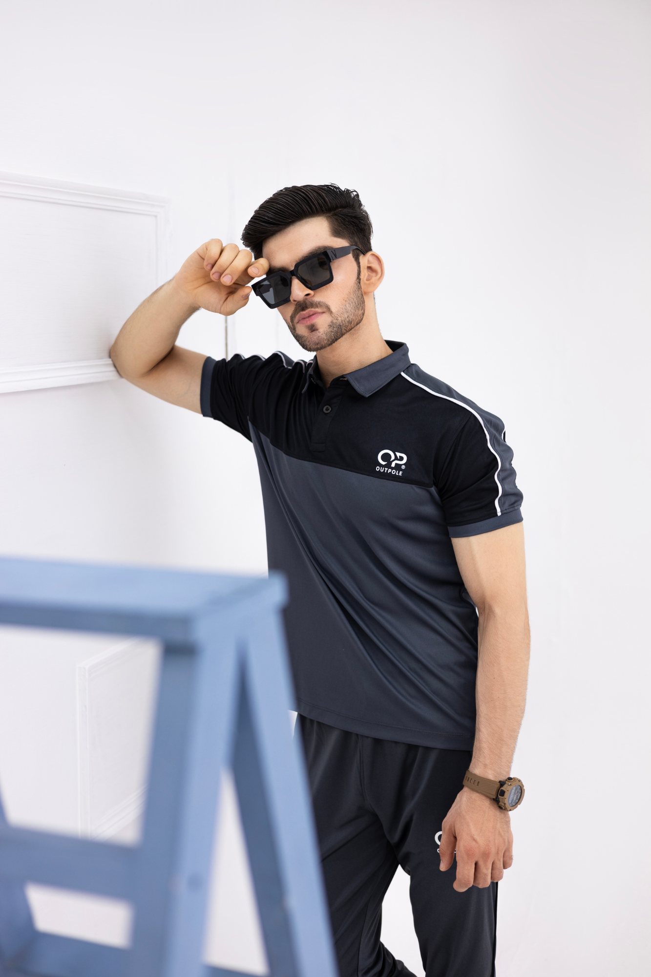 Men's Black & Grey Tracksuit – OUTPOLE Edition