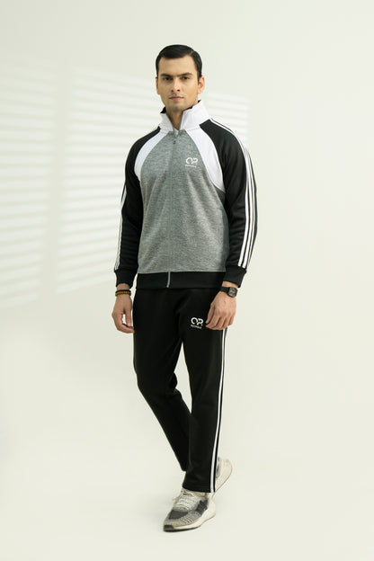 Black & Grey Track Suit – Premium Winter Sportswear
