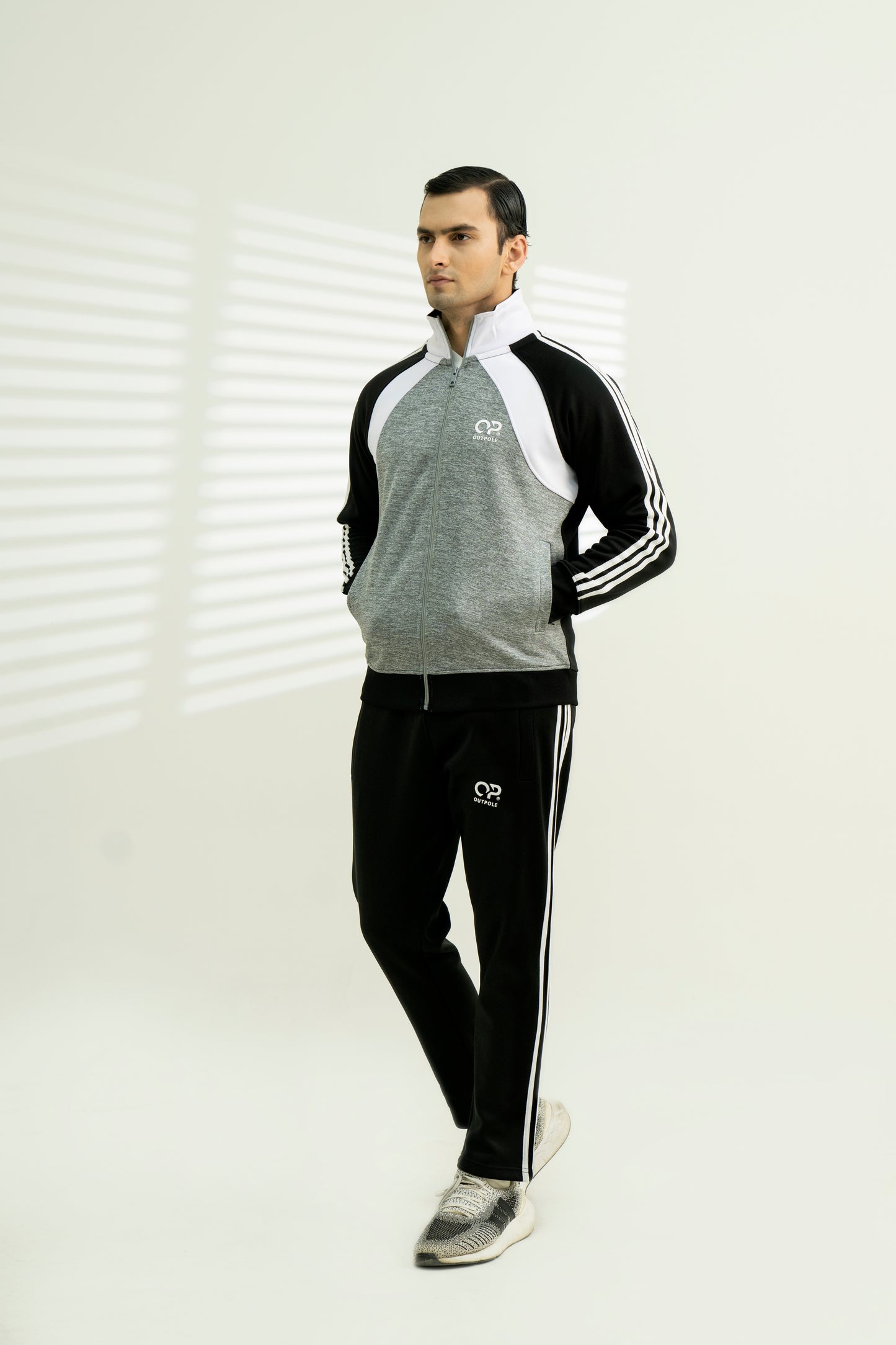 Black & Grey Track Suit – Premium Winter Sportswear