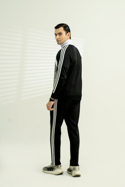 Black & Grey Track Suit – Premium Winter Sportswear