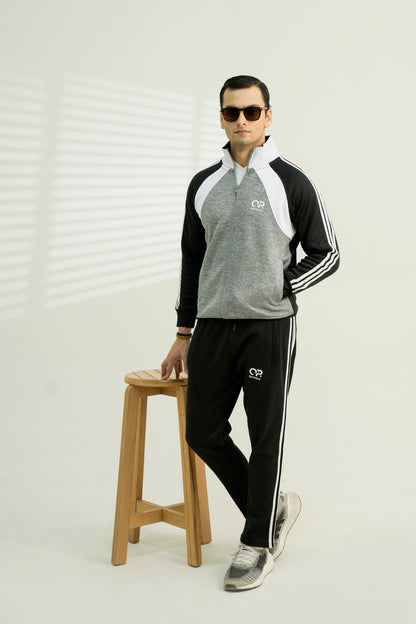 Black & Grey Track Suit – Premium Winter Sportswear