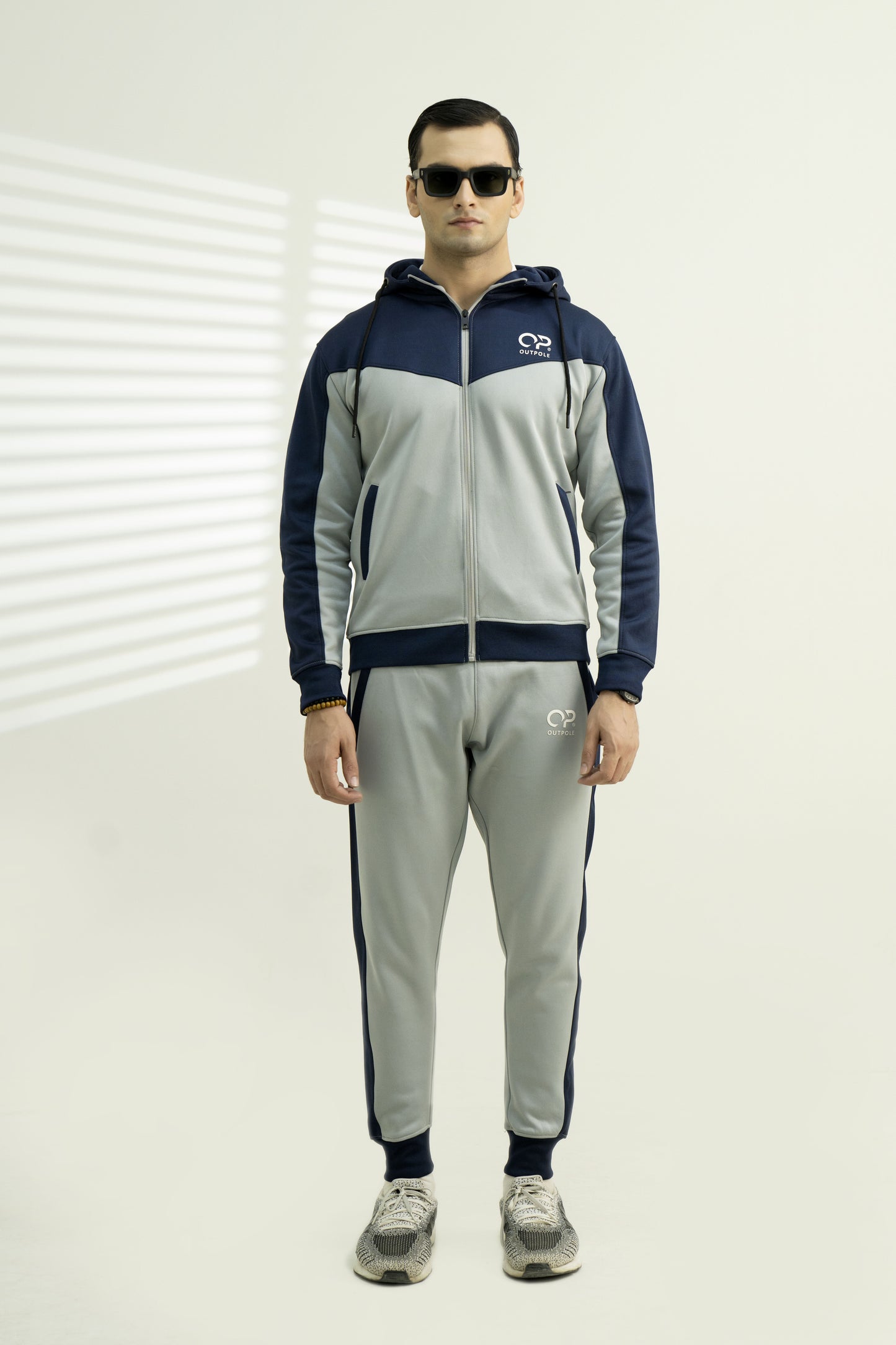 Outpole Grey & Navy Blue Track Suit – Elevate Your Winter Style