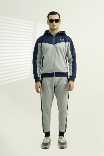 Outpole Grey & Navy Blue Track Suit – Elevate Your Winter Style