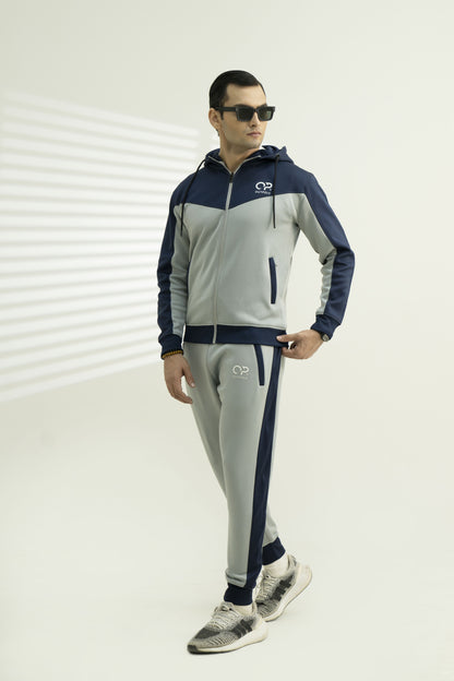 Outpole Grey & Navy Blue Track Suit – Elevate Your Winter Style