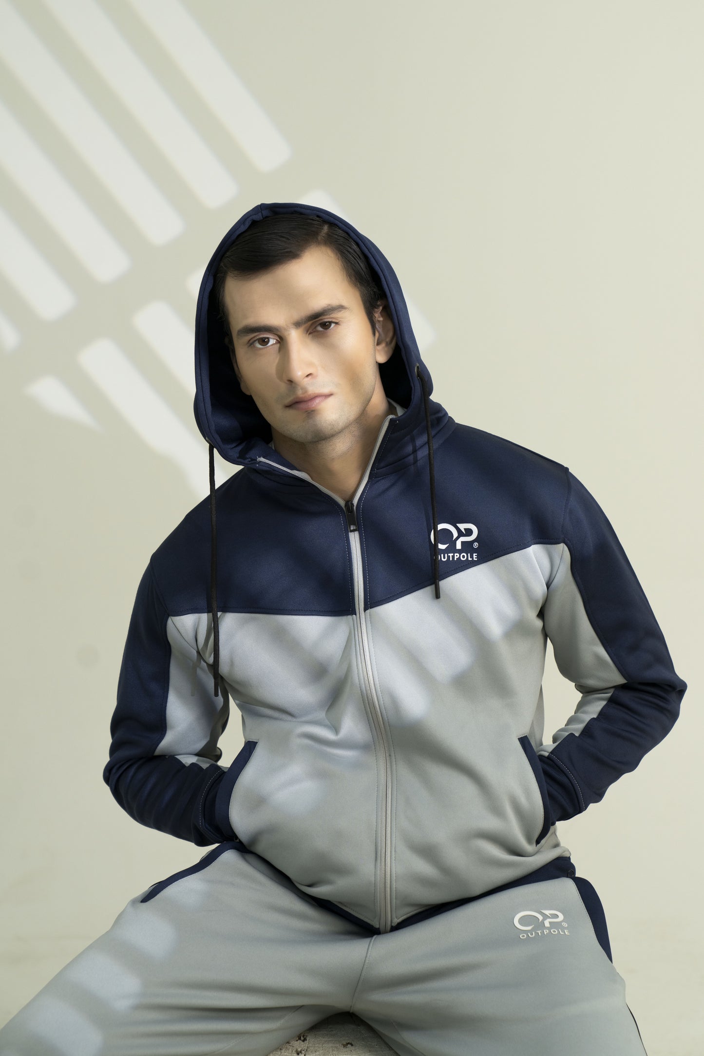 Outpole Grey & Navy Blue Track Suit – Elevate Your Winter Style