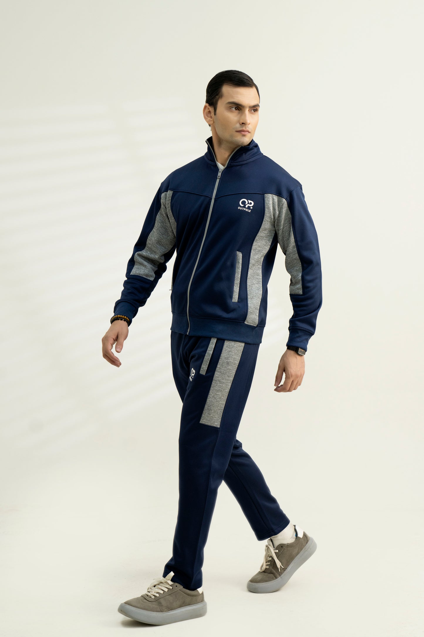 Blue with Grey Stripes Track Suit – Cozy Athletic Wear