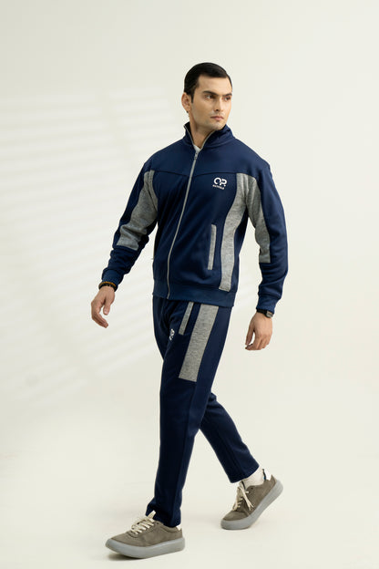 Blue with Grey Stripes Track Suit – Cozy Athletic Wear