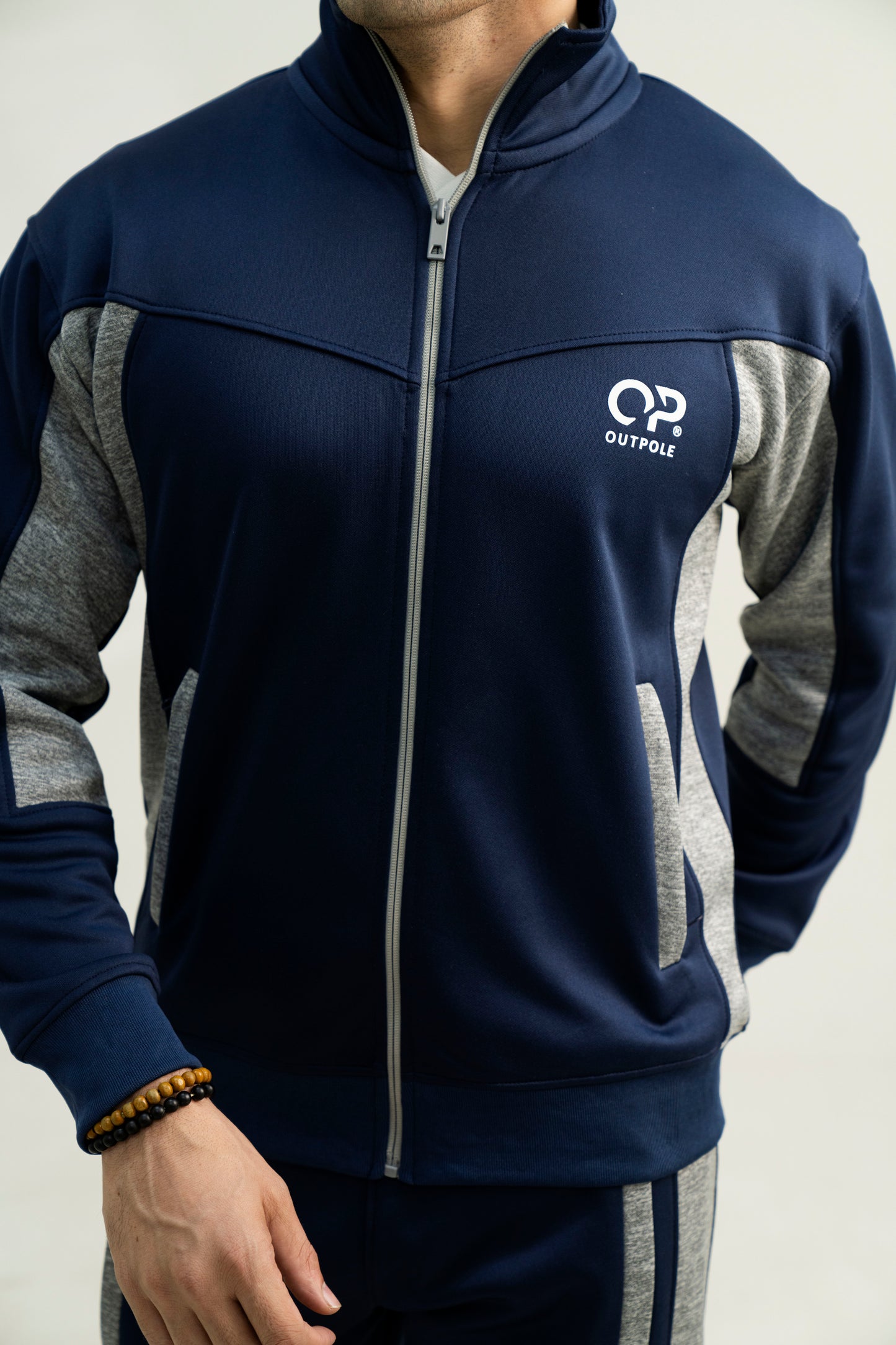 Blue with Grey Stripes Track Suit – Cozy Athletic Wear