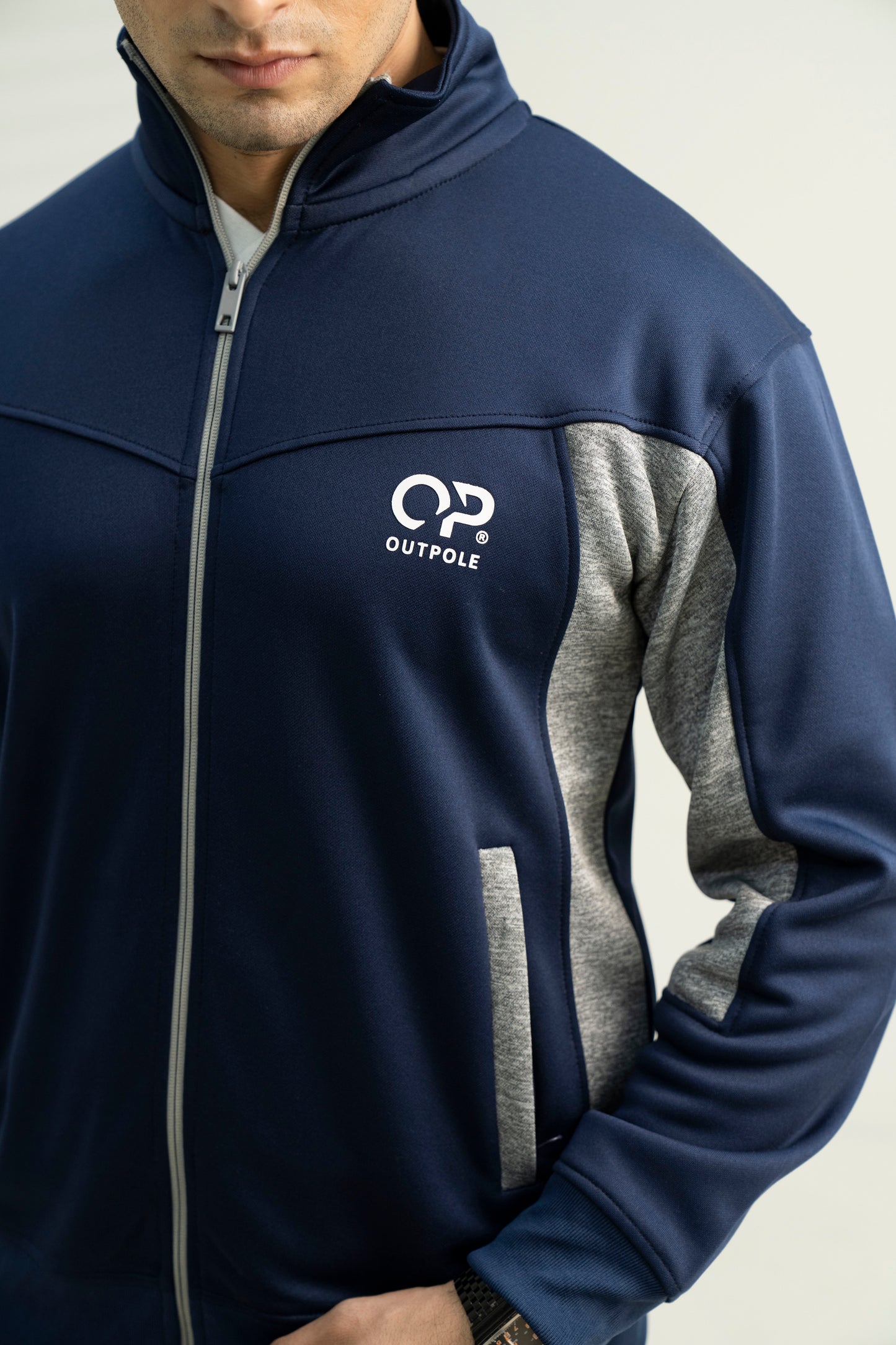 Blue with Grey Stripes Track Suit – Cozy Athletic Wear