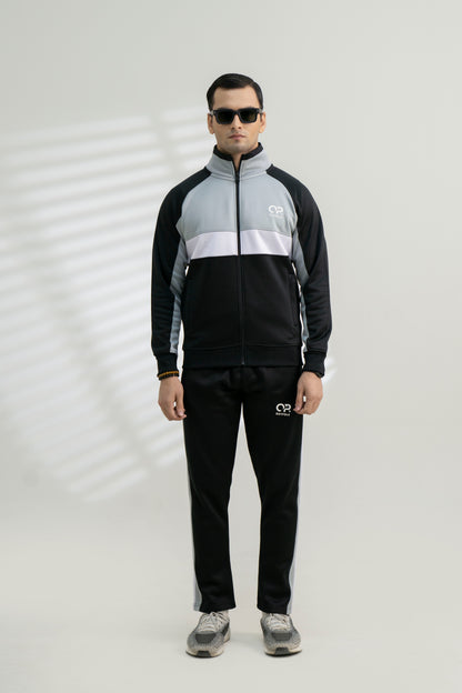 Black & Grey Track Suit – Stylish & Warm Winter Wear