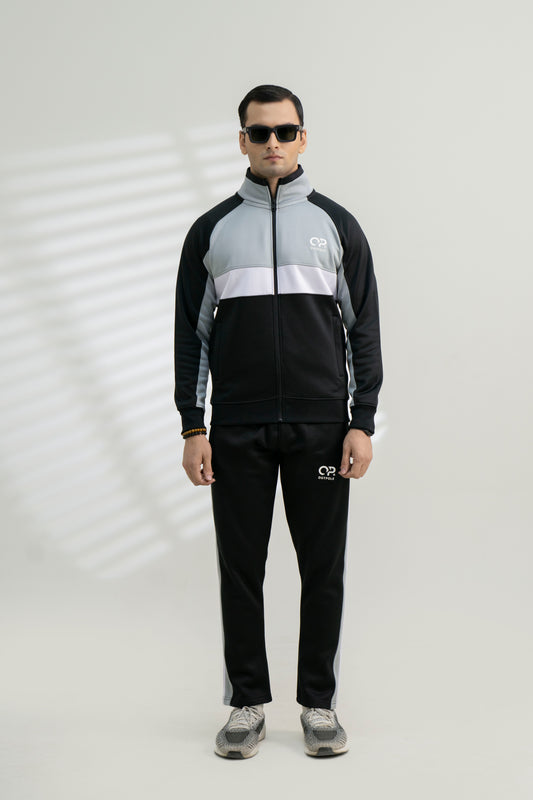 Black & Grey Track Suit – Stylish & Warm Winter Wear