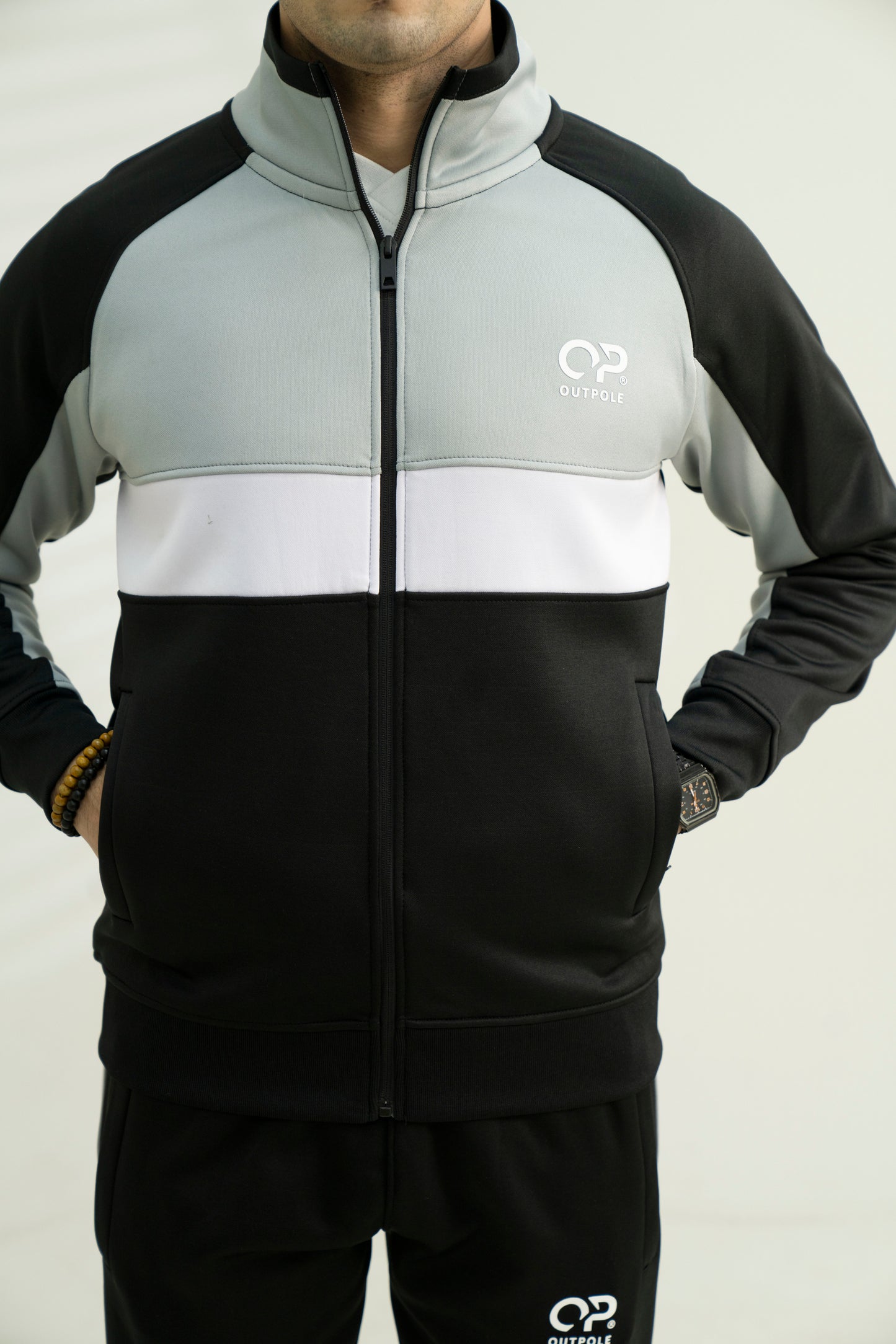 Black & Grey Track Suit – Stylish & Warm Winter Wear