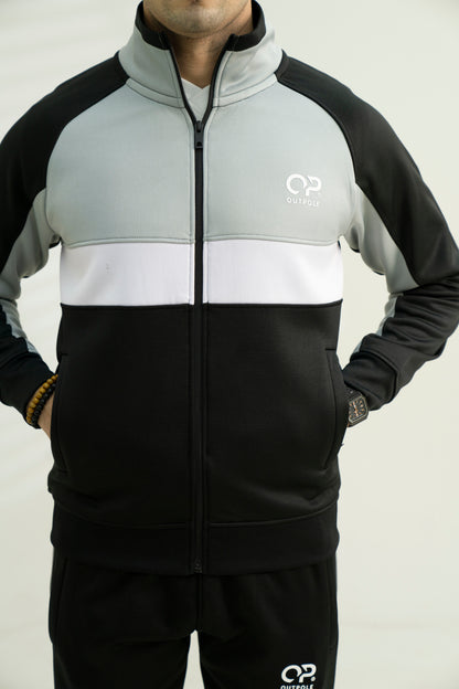 Black & Grey Track Suit – Stylish & Warm Winter Wear