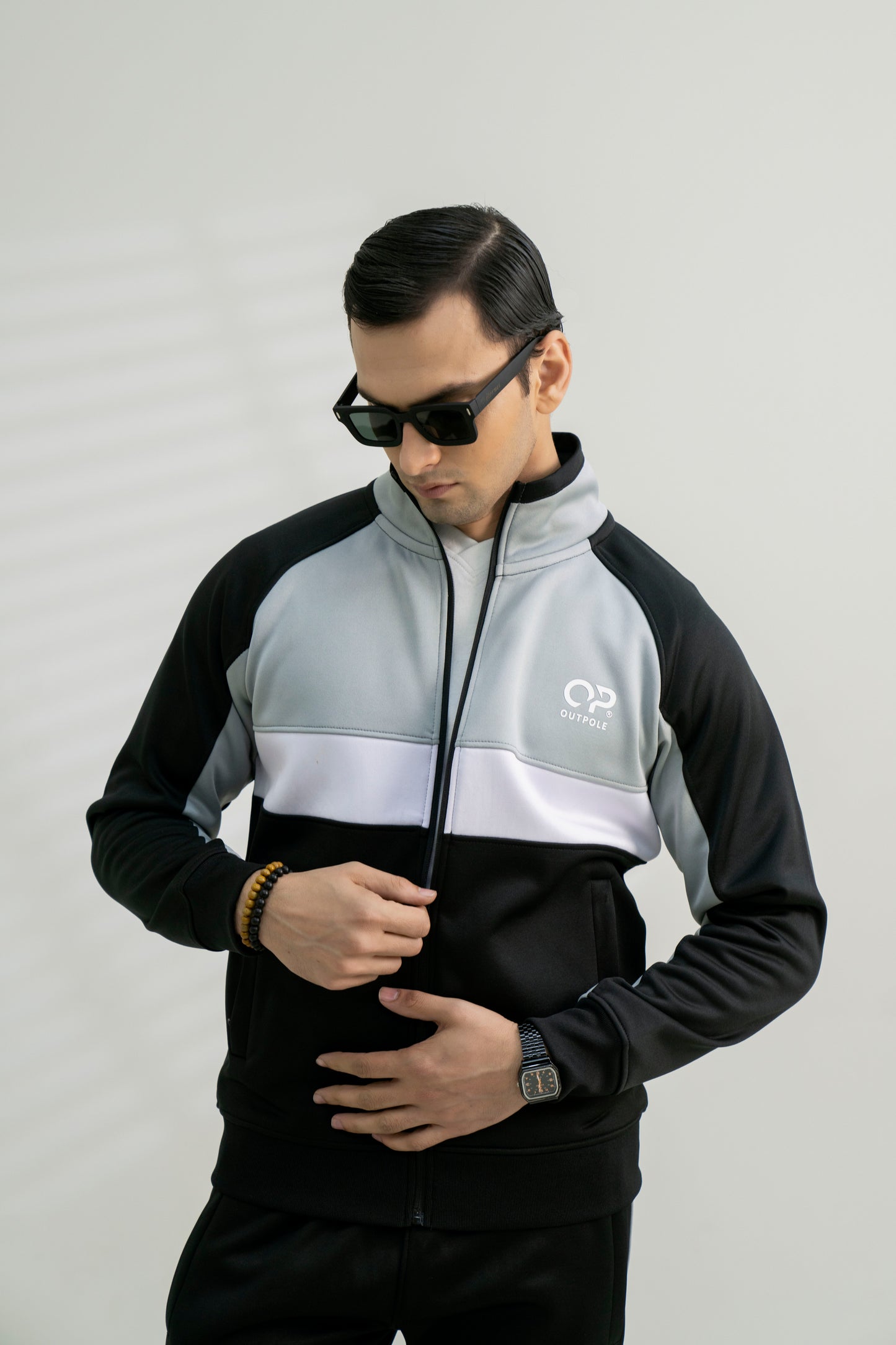 Black & Grey Track Suit – Stylish & Warm Winter Wear