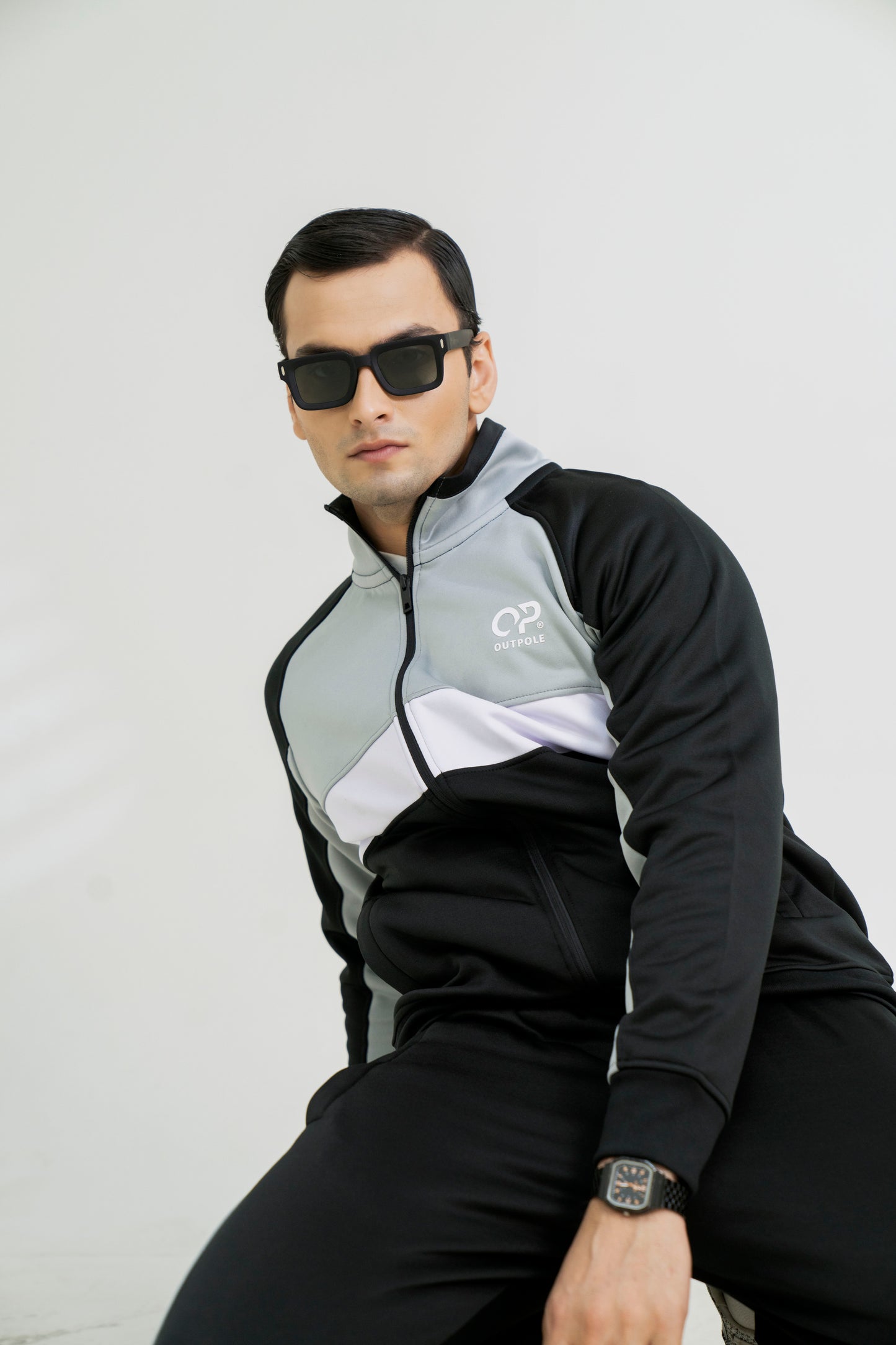 Black & Grey Track Suit – Stylish & Warm Winter Wear