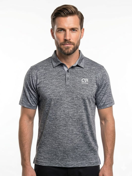 Outpole Classic Grey Polo – Soft & Breathable Fabric